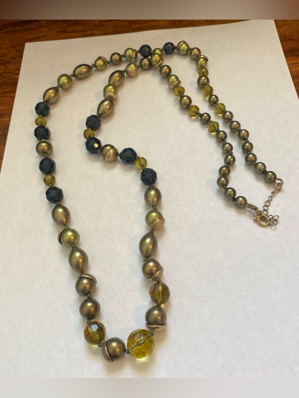 Beautiful vintage signed Monet long beaded necklace